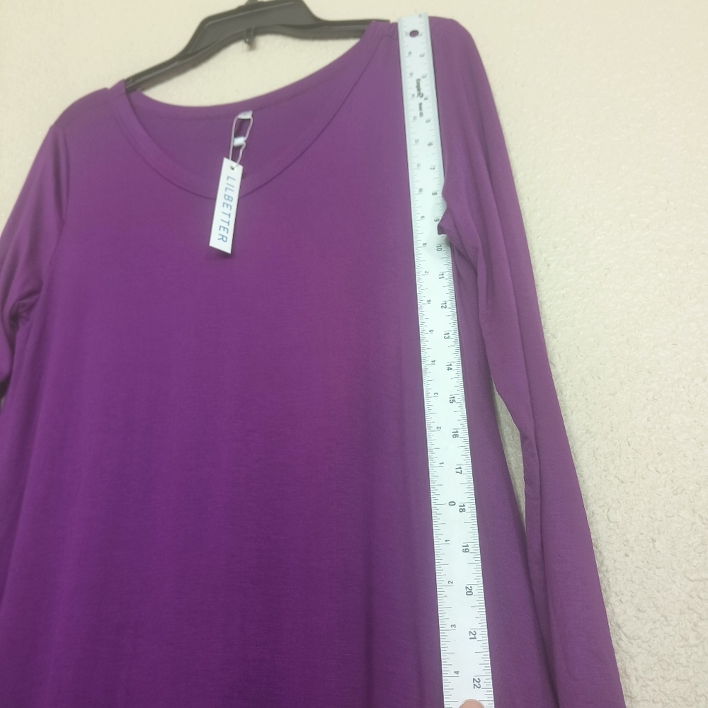 new LILBETTER light purple long sleeve dress size large pockets, casual - Picture 5 of 11
